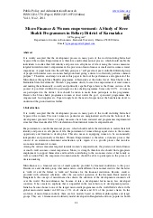 Micro finance &women empowerment as...